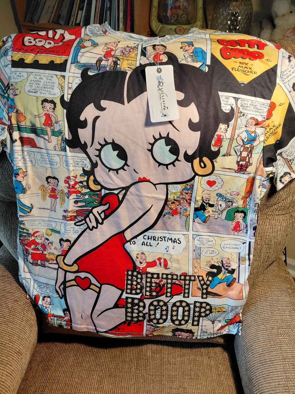 ROMWE Betty Boop Comic Print Short Sleeve Tee in Red, Black, White